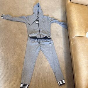 Tracksuit with zip up hoodie brand new with tax size extra small